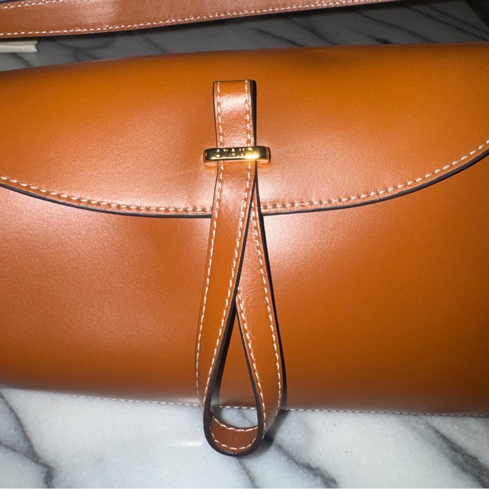 Staud Brown Leather Handbag - New - Picture 4 of 7